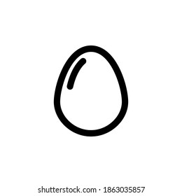 Egg icon symbol vector on white background.