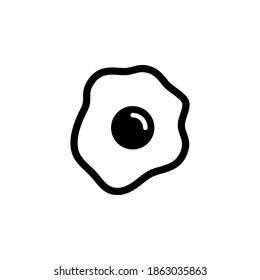 Egg icon symbol vector on white background.
