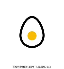 Símbolo de icono de huevo vector sobre fondo blanco.