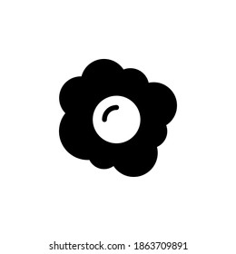 Egg icon symbol vector on white background.