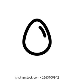 Egg icon symbol vector on white background.
