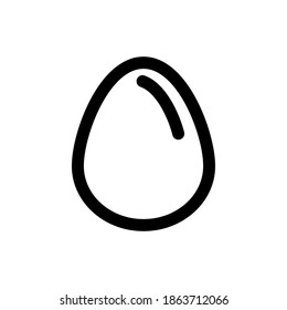 Egg icon symbol vector on white background.