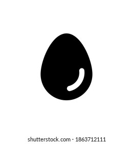 Egg icon symbol vector on white background.