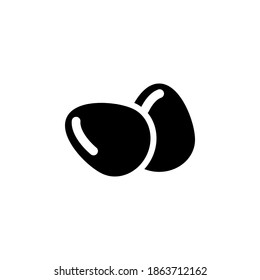 Egg icon symbol vector on white background.