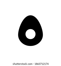 Egg icon symbol vector on white background.
