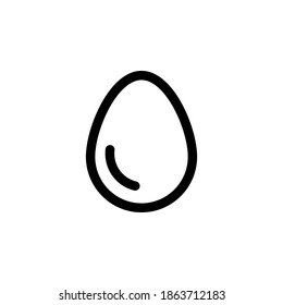 Egg icon symbol vector on white background.