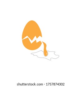 Icono de huevo y plantilla de vector de símbolo