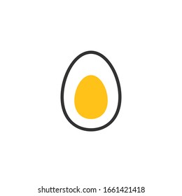 Color de plantilla de icono de huevo editable. Signo vectorial del símbolo de huevo aislado en fondo blanco.