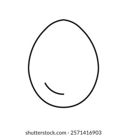 Egg icon Thin line vector