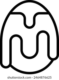 egg icon. Thin linear style design isolated on white background