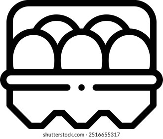 egg icon. Thin Linear Style Design Isolated On White Background