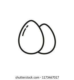 egg icon in trendy flat design 