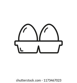 egg icon in trendy flat design 