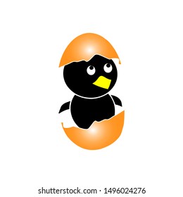 egg icon trendy flat design.the process of hatching poultry eggs