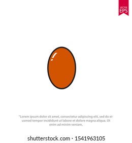 Egg icon in trendy flat style. Vector illustration