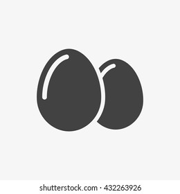 Egg Icon in trendy flat style isolated on grey background. Vector illustration, EPS10.