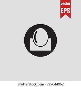 Egg icon in trendy isolated on grey background.Vector illustration.