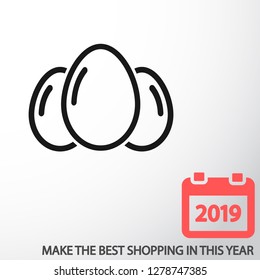 an egg icon vector