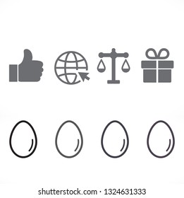 an egg icon vector
