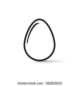 Egg.  Icon. Vector 