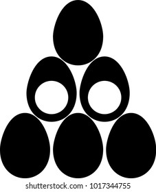 Egg Icon, Egg Vector Art Illustration