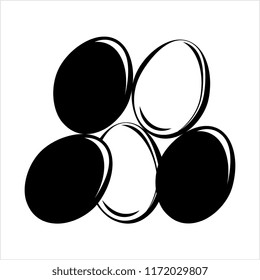 Egg Icon, Egg Vector Art Illustration