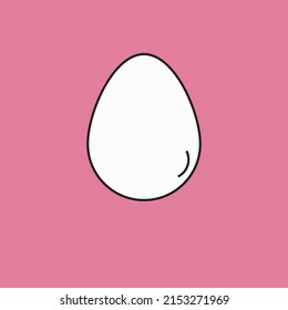 egg icon vector design with pink background