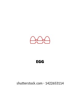 egg icon. egg vector design. sign design. red color