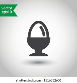 Egg icon. Egg vector flat sign. Eggs symbol pictogram design. EPS 10 flat icon.