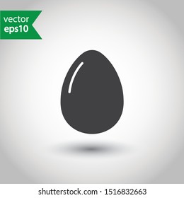 Egg icon. Egg vector flat sign. Eggs symbol pictogram design. EPS 10 flat icon.
