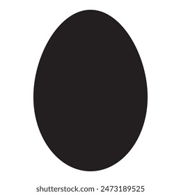 Egg icon vector. Flat vector silhouette egg. vector illustration.