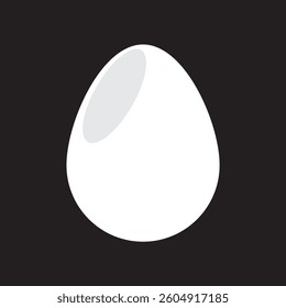 Egg icon vector. Flat vector silhouette egg. Egg Flat Icon Outline. vector illustration.