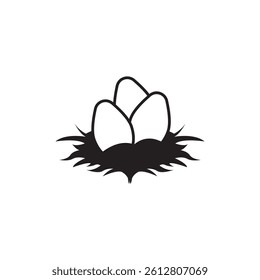 Egg icon vector. Flat vector silhouette egg. Egg Flat Icon Outline. vector illustration.