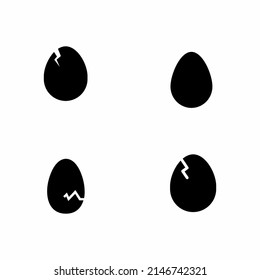 Egg icon vector. Flat simple symbol. Perfect black pictogram illustration on a white background.