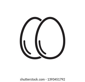 Egg icon vector flat trendy logo template