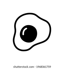 Egg icon vector . Fried Egg symbol vector illustration