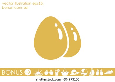 egg icon, vector illustration