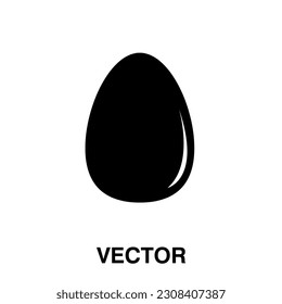 Eiersymbol, Vektorgrafik. Ei-Symbol einzeln auf weißem Hintergrund, Ei-Symbol 