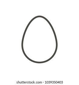 Egg icon vector. Line easter symbol. Trendy flat outline ui sign design. Thin linear graphic pictogram for web site, mobile application. Logo illustration. Eps10.