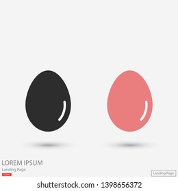 an egg icon vector. lorem ipsum Flat Design JPG