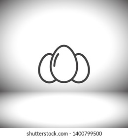 an egg icon vector. lorem ipsum Flat Design JPG