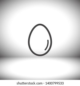an egg icon vector. lorem ipsum Flat Design JPG