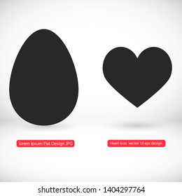an egg icon vector. lorem ipsum Flat Design JPG
