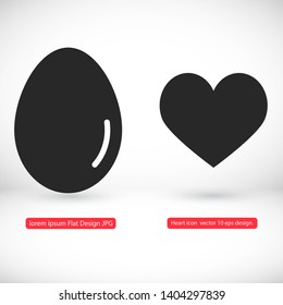 an egg icon vector. lorem ipsum Flat Design JPG