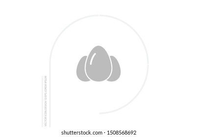 an egg icon vector. lorem ipsum Flat Design JPG