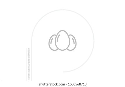 an egg icon vector. lorem ipsum Flat Design JPG