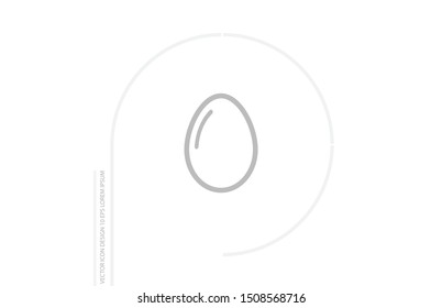 an egg icon vector. lorem ipsum Flat Design JPG