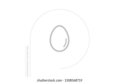 an egg icon vector. lorem ipsum Flat Design JPG