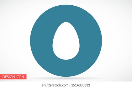 an egg icon vector. lorem ipsum Flat Design JPG