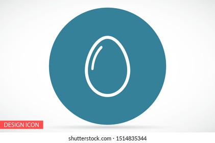 an egg icon vector. lorem ipsum Flat Design JPG